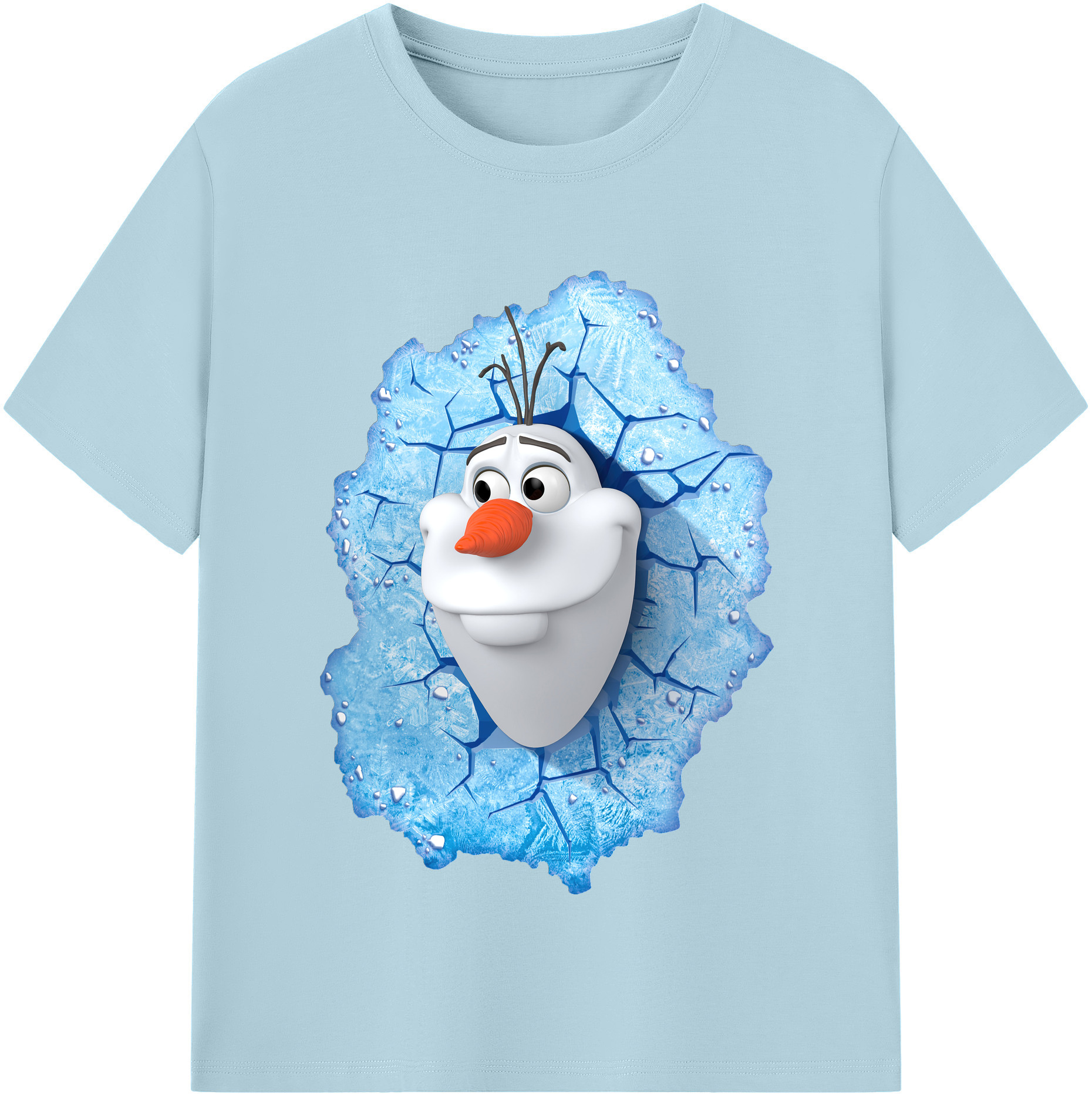 （画像用） アナと雪の女王 アンナ エルサ Frozen Anna Elsa 綿100％半袖Tシャツ（フロントプリント）